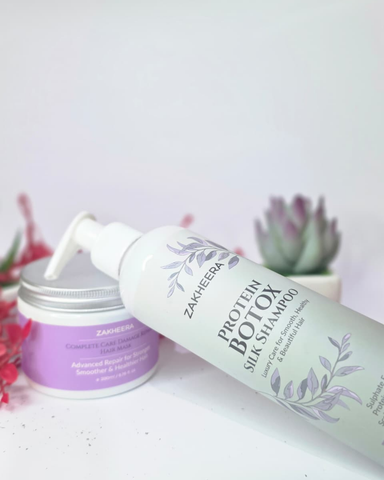 Complete Hair Repair Duo                 Protein Botox Silk Shampoo + Damage Repair Hair Mask      For Dry, Damaged & Frizzy Hair